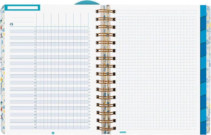 Agenda Profesor Design | 1/4 Semana Vista, Castellano (2026-2027) &ndash; Flower