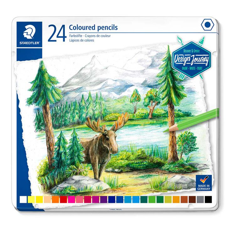 Lápiz Staedtler Design 24 colores caja metal