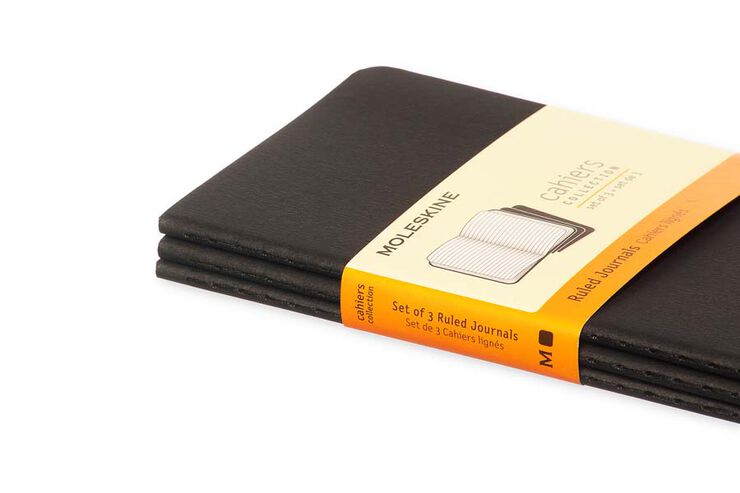 Pack 3 Libretas Moleskine P Negro Raya