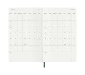 Agenda Moleskine 18 mesos set/vista L tapa tova verd