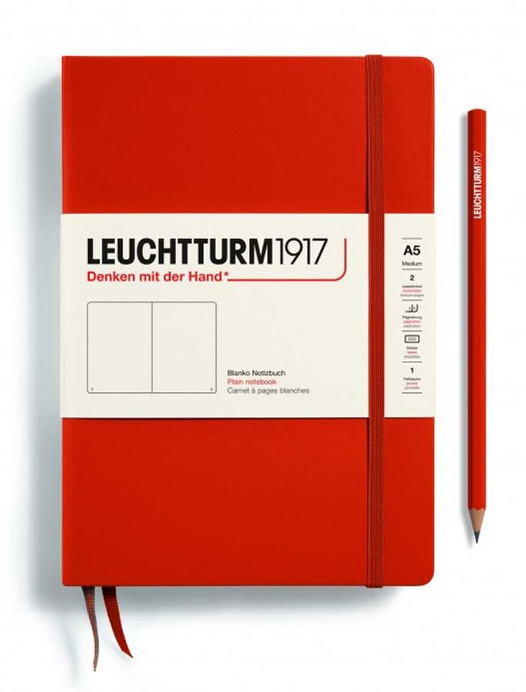 Libreta Leuchtturm A5 tapa dura liso port red