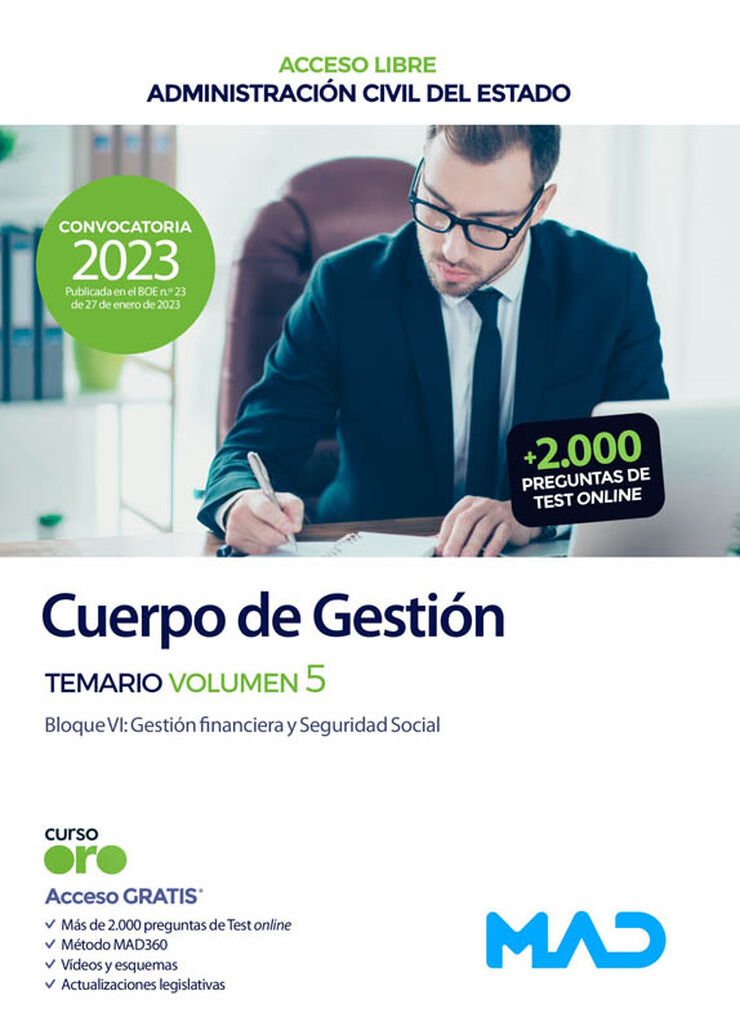 Cuerpo de Gestión de la Administración Civil. Temario volumen 5