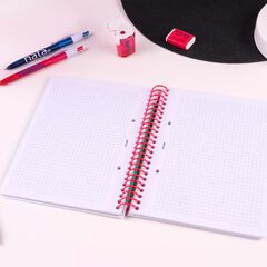 Libreta A5 espiral 80 hojas 5x5mm Milan Nata 624 azul