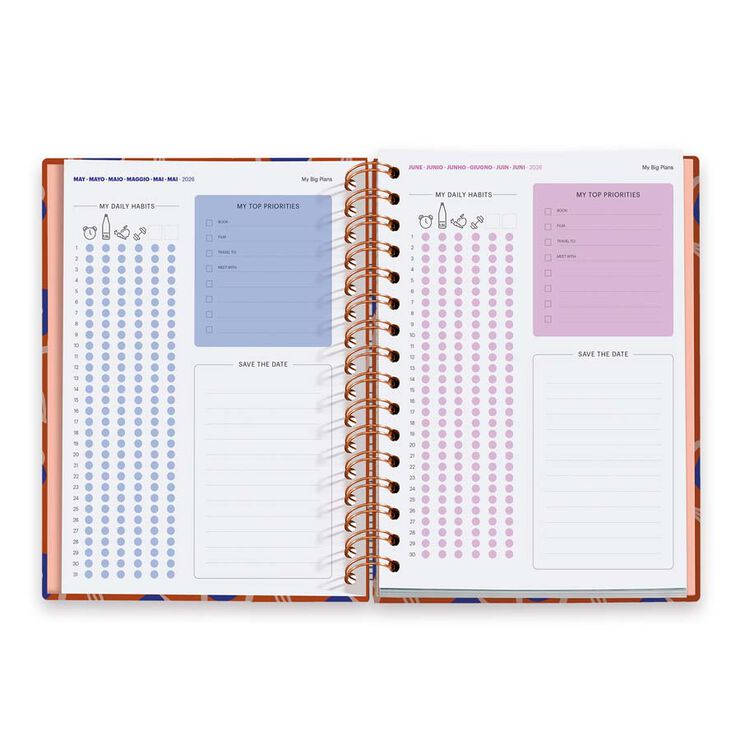 Agenda Miquelrius Plus W-O setm/vista mult 2026 Marf Flourish