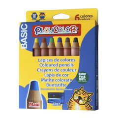 Lápices de colores Playcolor 6 colores