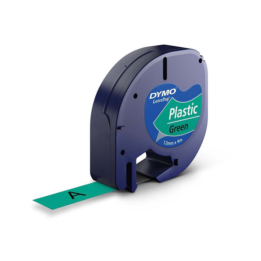 Cinta para rotular Dymo LetraTag verde