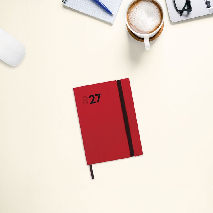 Agenda Finocam Mara Semana Vista Vertical 2027 Catal&aacute;n Rojo