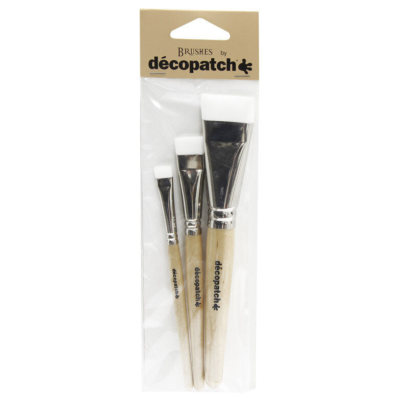 Pinceles nylon D&eacute;copatch Pack 3u