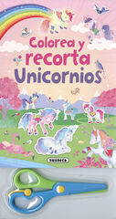 Colorea y recorta unicornios Colorea y recorta unicornios