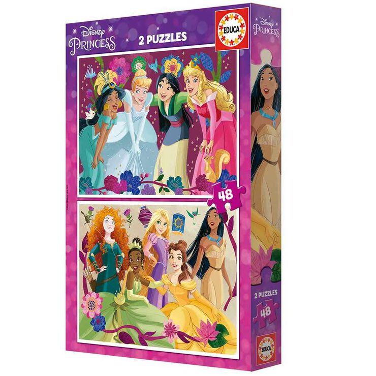 Puzle 2x48 piezas Disney Princess