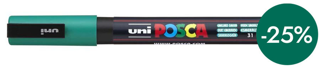 Rotulador Posca PC-3M 0,9-1,3mm esmeralda