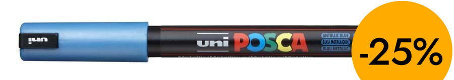 Retolador Posca PC-1MR 0,7mm blau metall