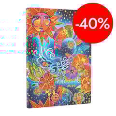 Agenda Paperblanks Flexi Magia Celeste Midi apaisada sem/vista caso 2026