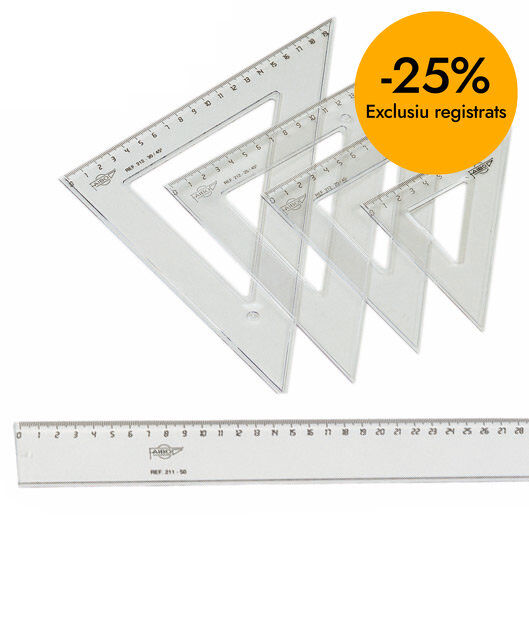 Escuadra escolar Faibo 25cm