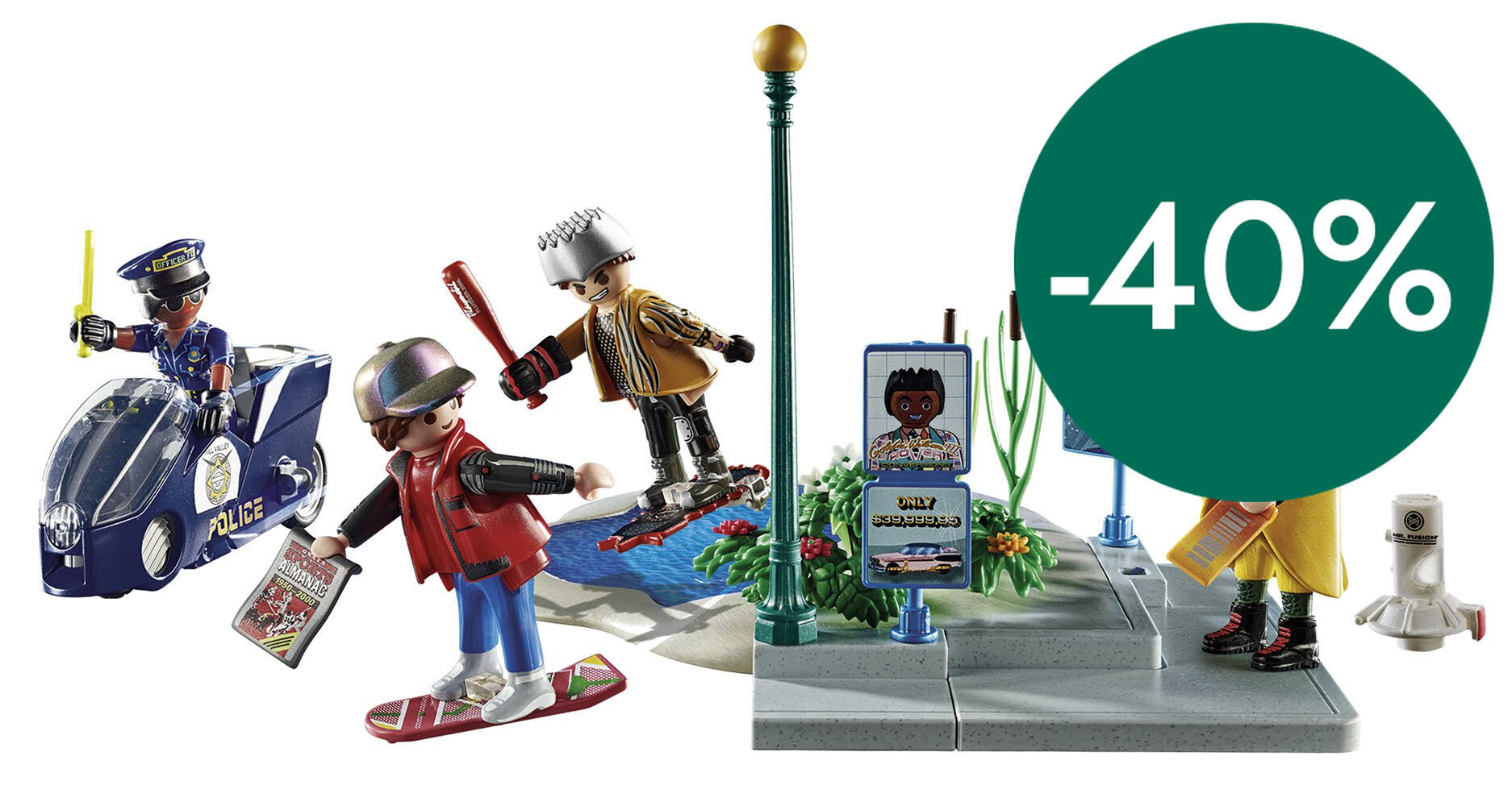 Playmobil Back to the Future Parte II Persecuci&oacute;n en monopat&iacute;n 70634