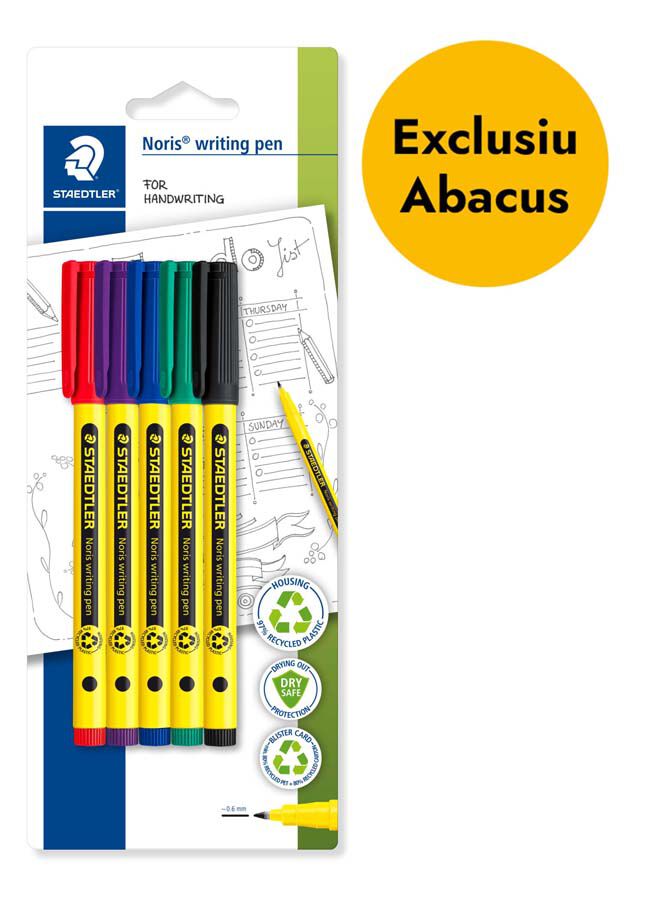 Rotuladores Staedtler Noris Writing 5 colores