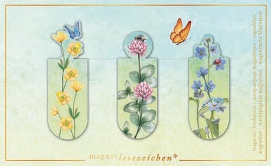 Punt de Llibre magn&egrave;tic Flors 3u