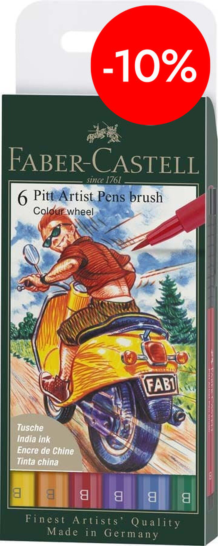 Pitt Artist Pen Faber-Castell Wheel 6 colores