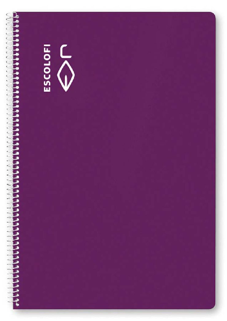 Libreta A4 espiral 40H 4x4 Escolofi Lila