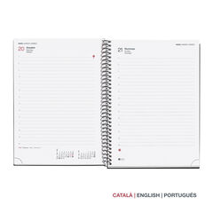 Agenda Miquelrius Espiral Plus D&iacute;a P&aacute;gina Catal&aacute;n 2027 City Marino