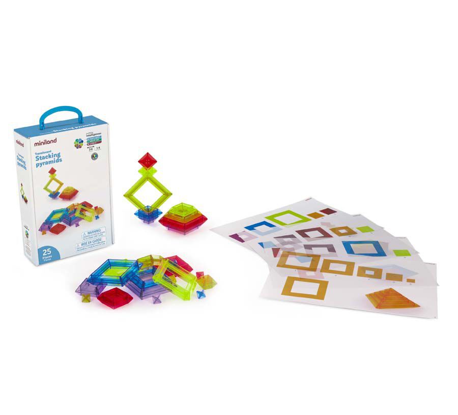 Pir&aacute;mides apilables transl&uacute;cidas