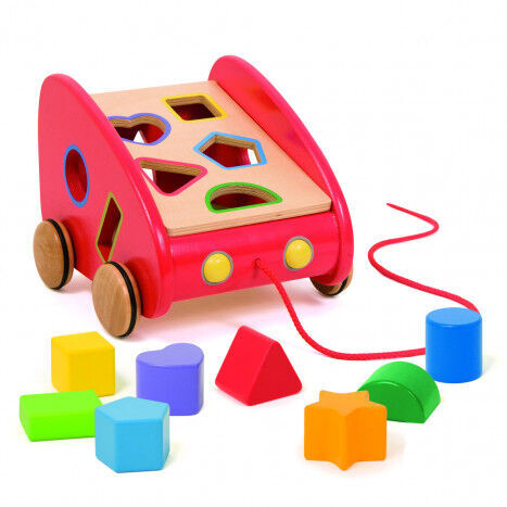 Cotxe per arrossegar amb blocs d'Encaix