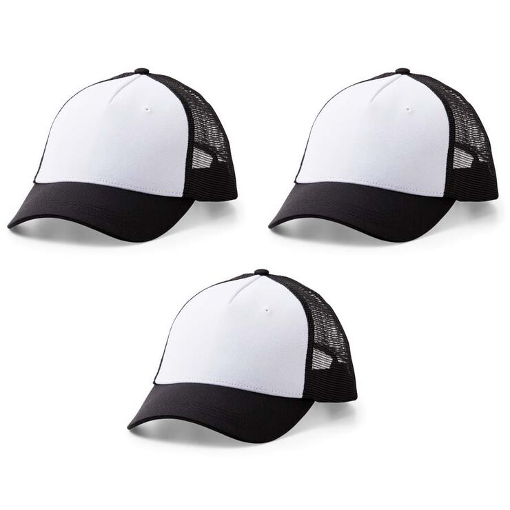 Gorra blanco/negro 3u