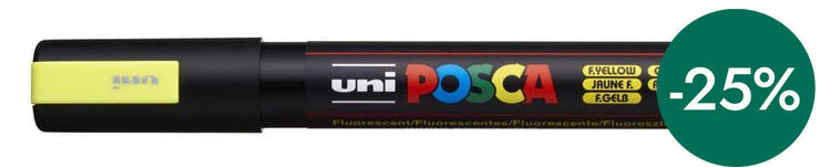 Rotulador Posca PC-5M 1,8-2,5mm amarillo fluorescente