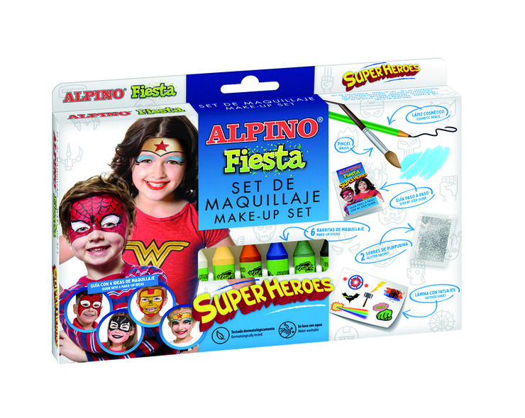 Maquillaje barra Fiesta Superheroes 6 colores