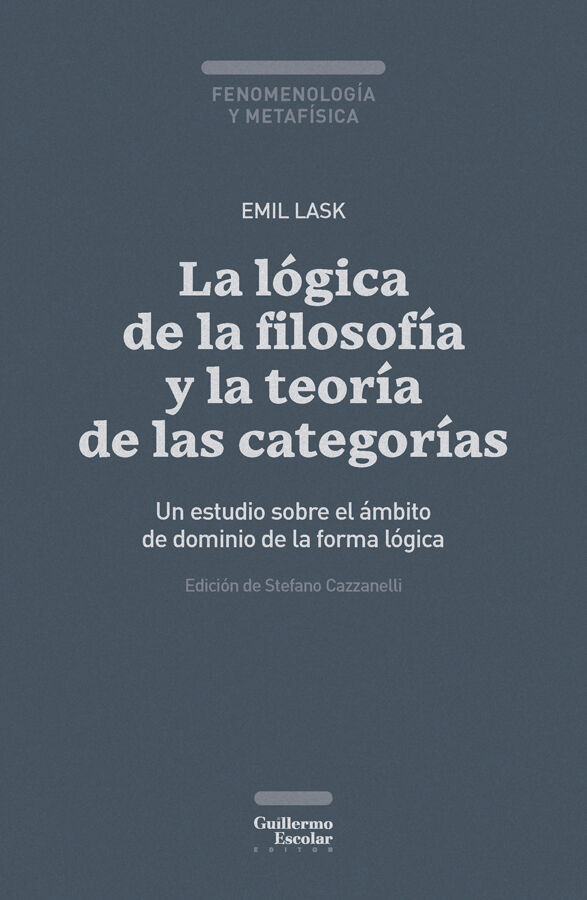 La l&oacute;gica de la filosof&iacute;a y la teor&iacute;a de las categor&iacute;as