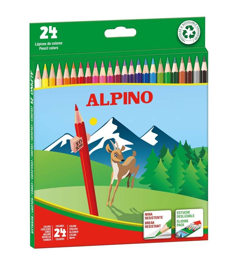 L&aacute;pices de colores Alpino 24 colores