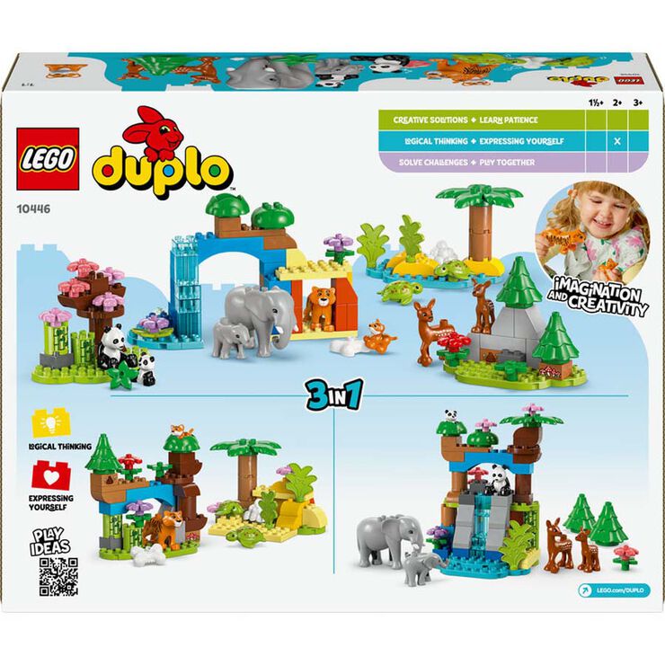 LEGO® DUPLO Town Famílies de la Fauna Salvatge “3 en 1” 10446