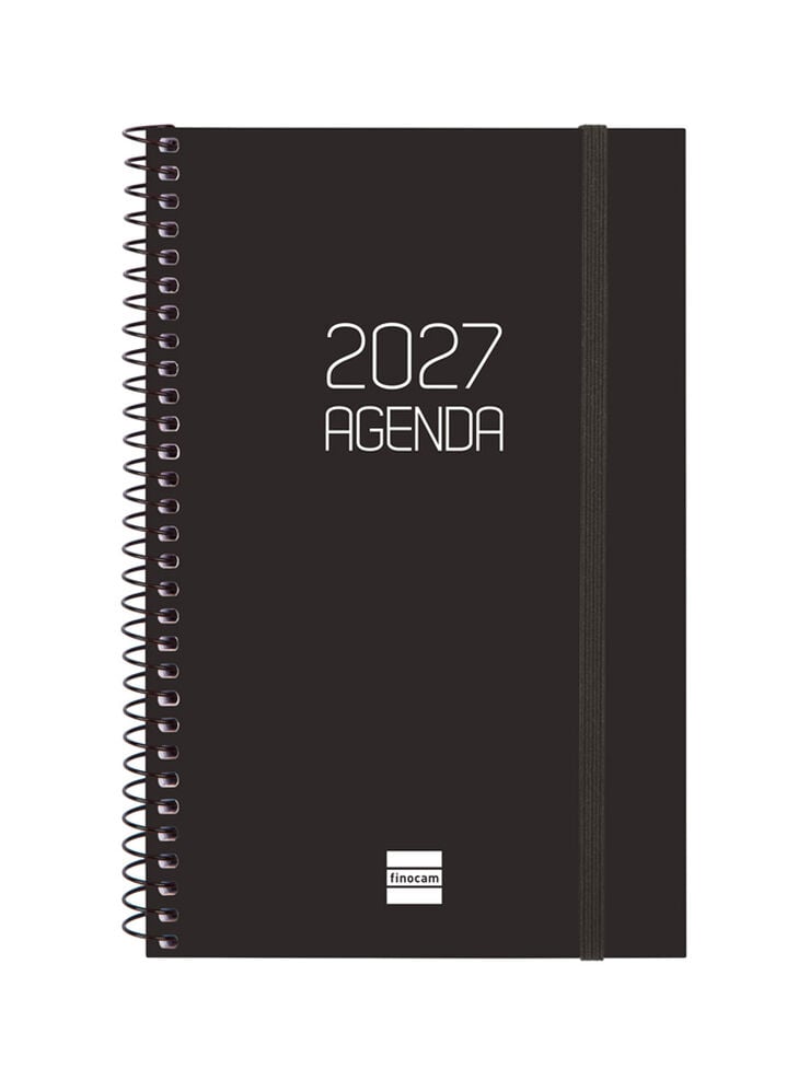 Agenda Finocam Opaque Setmana Vista Horitzontal 2027 Castell&agrave; Negre
