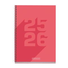 Agenda escolar Miquelrius Plus setm/vista cas 2025-26 Basic coral