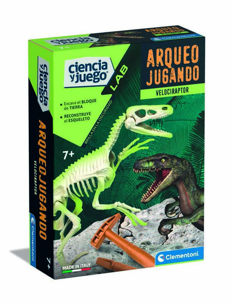 Arqueojugando Velociraptor fosforescente