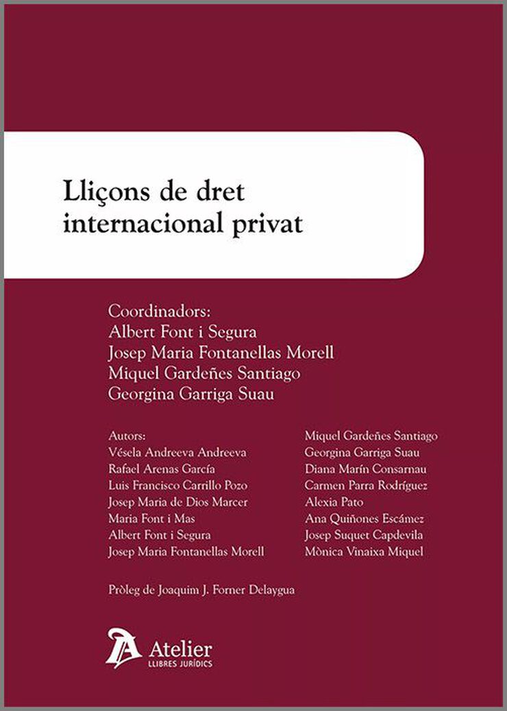 Lliçons de dret internacional privat