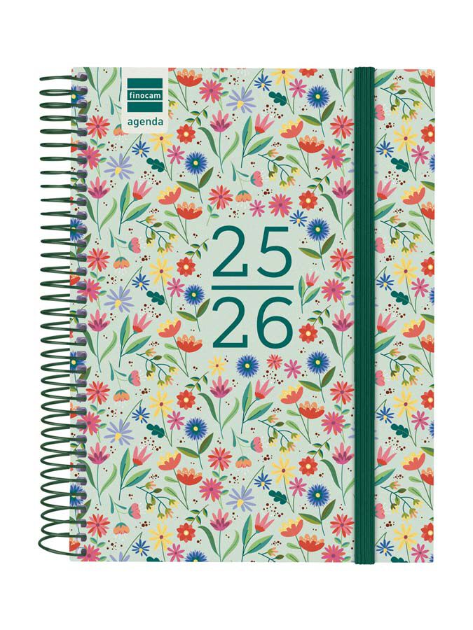 Agenda Finocam escolar Secundaria 1/4 d&iacute;a/p&aacute;g cat 2025-26 fiori