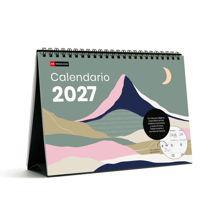Calendario Miquelrius Mesa A5 Castellano Cims 2027