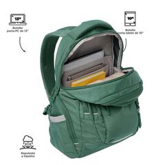 Mochila Totto PC Eufrates verde