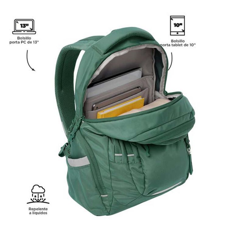 Mochila Totto PC Eufrates verde