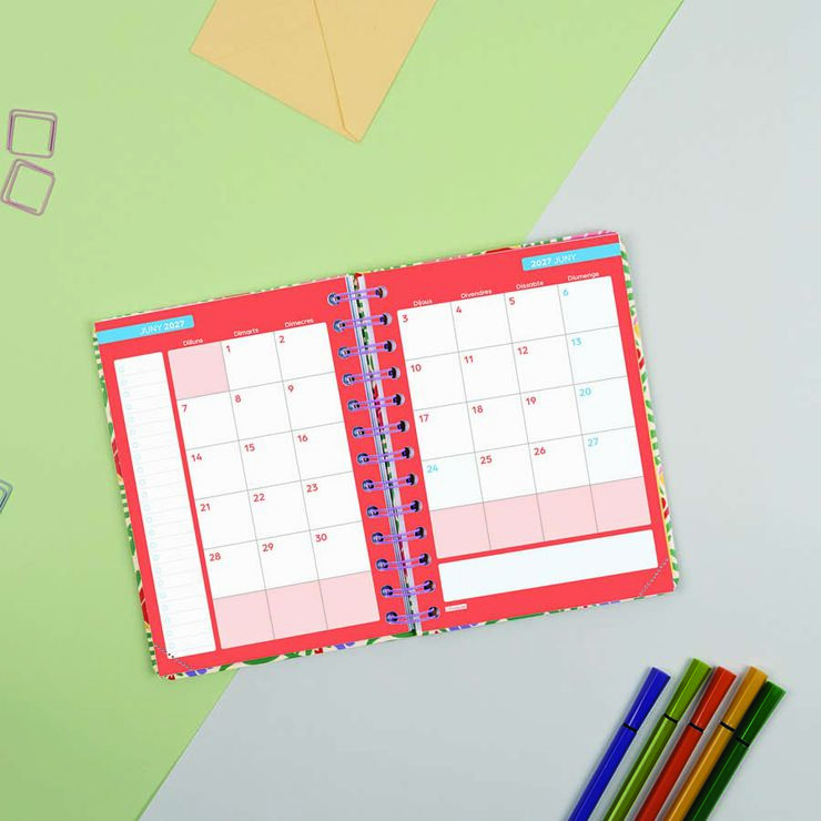 Agenda Finocam Cosmocart 1/8 Sem/Vista Catal&aacute;n 2026-27 Garden