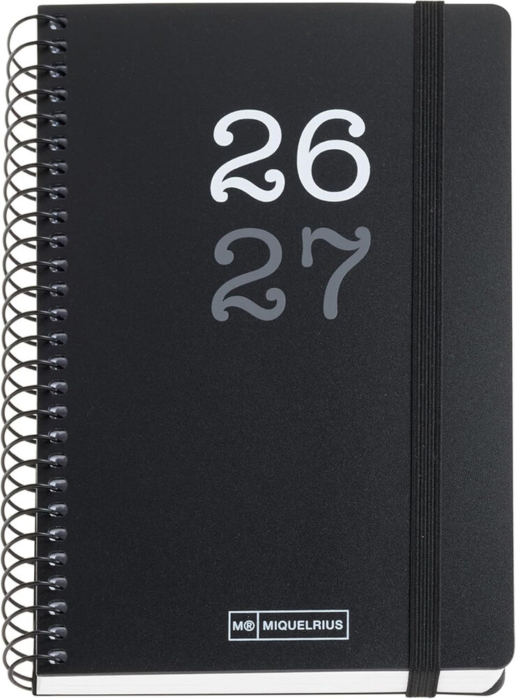 Agenda Escolar Activa D/P Mult. 2026-2027 Negro