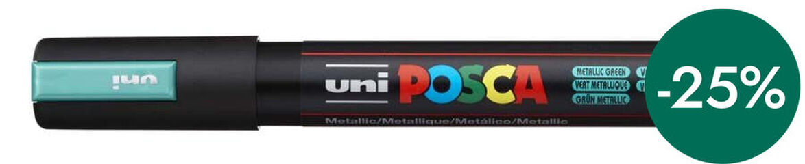 Rotulador Posca PC-5M 1,8-2,5mm verde metal