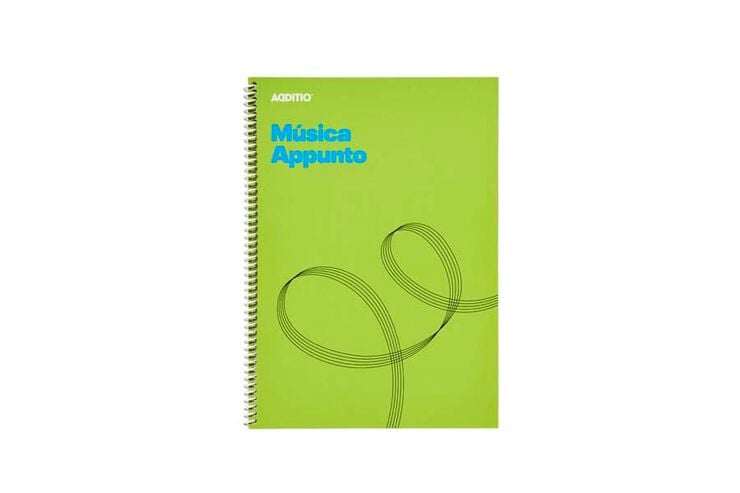 Llibreta de m&uacute;sica Additio Appunto 12 pentagrames A4