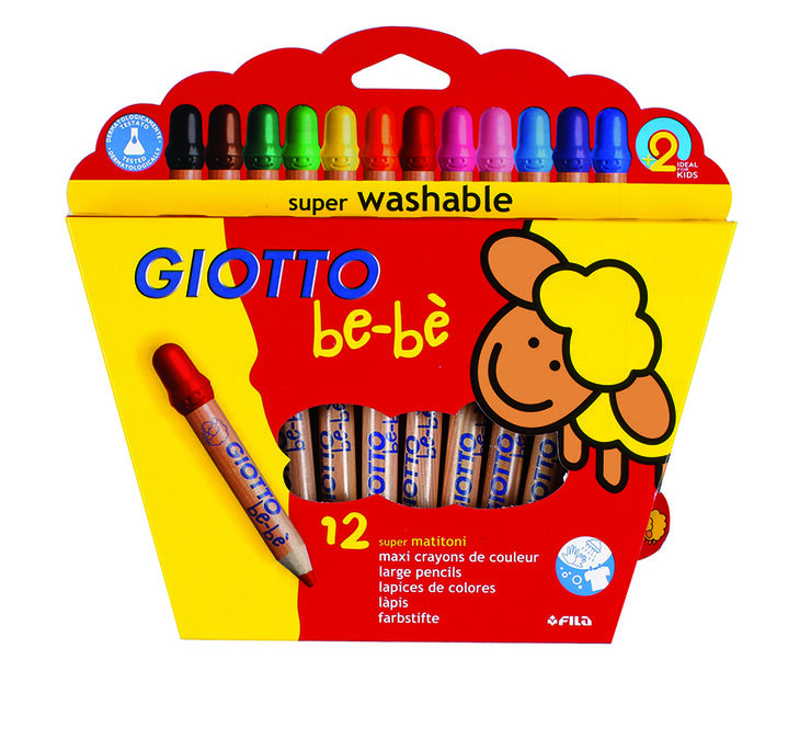 Lápices de colores Giotto Be-bé y sacapuntas