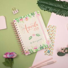 Agenda Finocam The Flower Journal E10 dia/pàg cat 2026 rosa