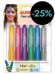 Maquillatge Alpino Face Stick colors metàl·lics 6u