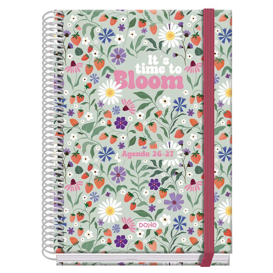 Agenda Escolar Dohe Espiral A5 sem/vista castellano 2026-2027 Bloom