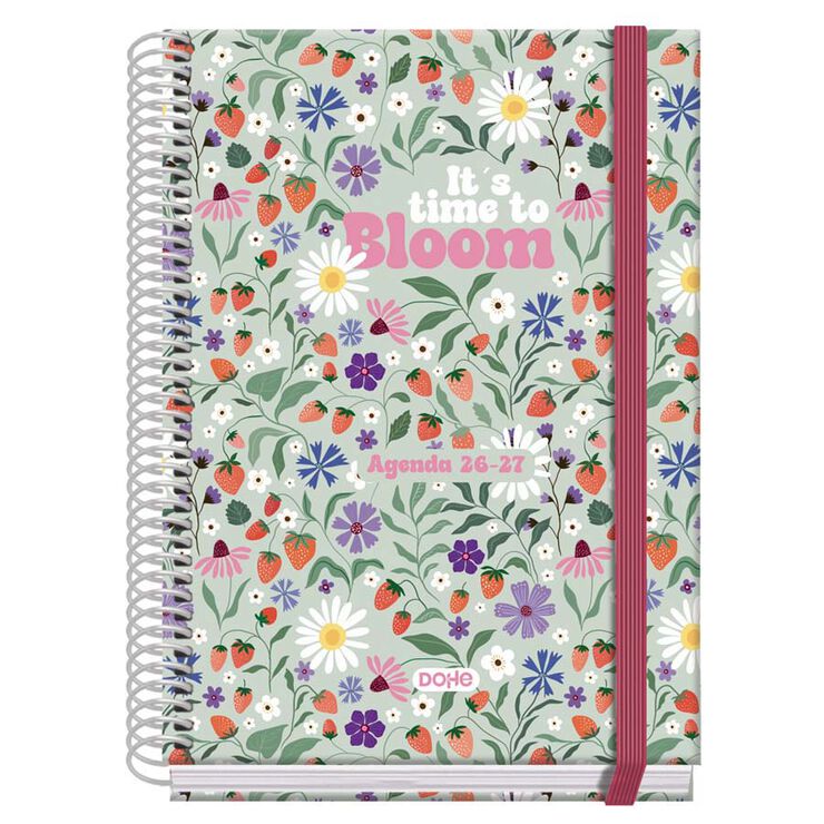 Agenda Escolar Dohe Espiral A5 sem/vista castellano 2026-2027 Bloom