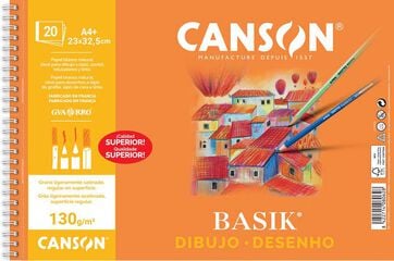 Bloc dibujo Canson Basik A4+ liso 20 hojas
